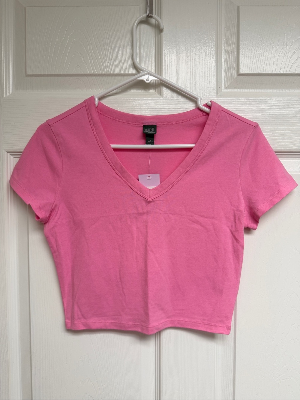 wild fable Pink V-Neck Crop Top